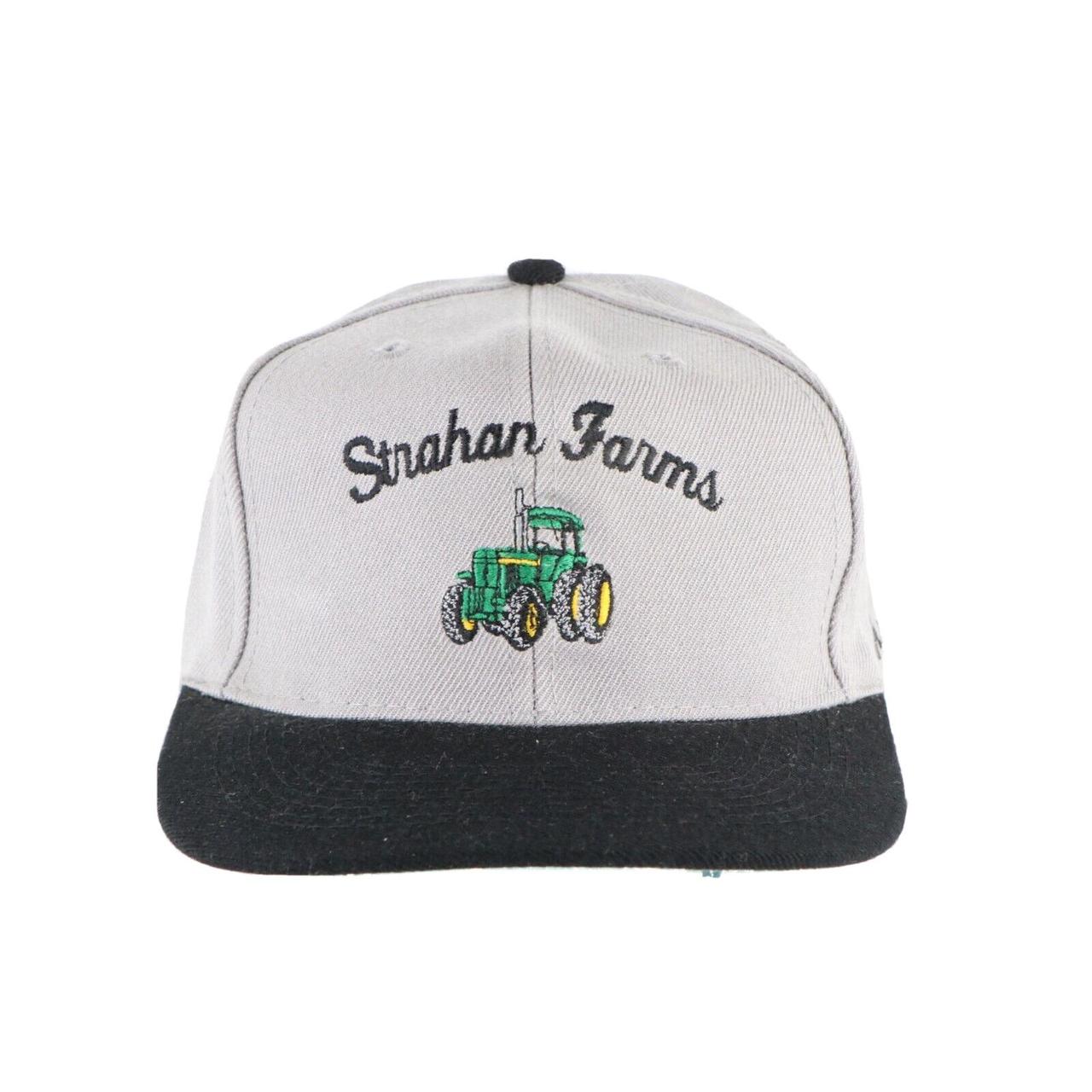Vintage 90s Strahan Farms Tractor Spell Out Snapback... Depop