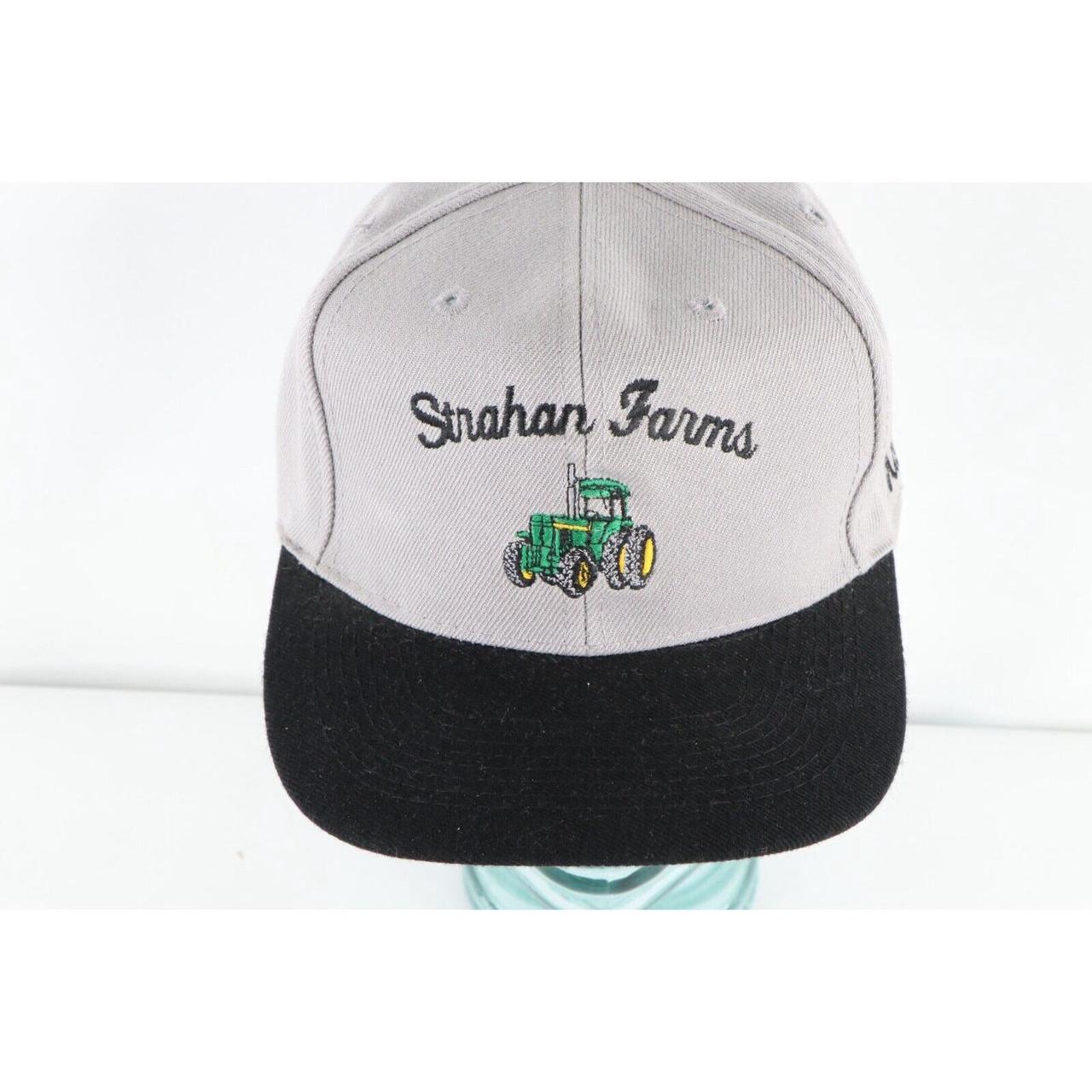 Vintage 90s Strahan Farms Tractor Spell Out Snapback... Depop