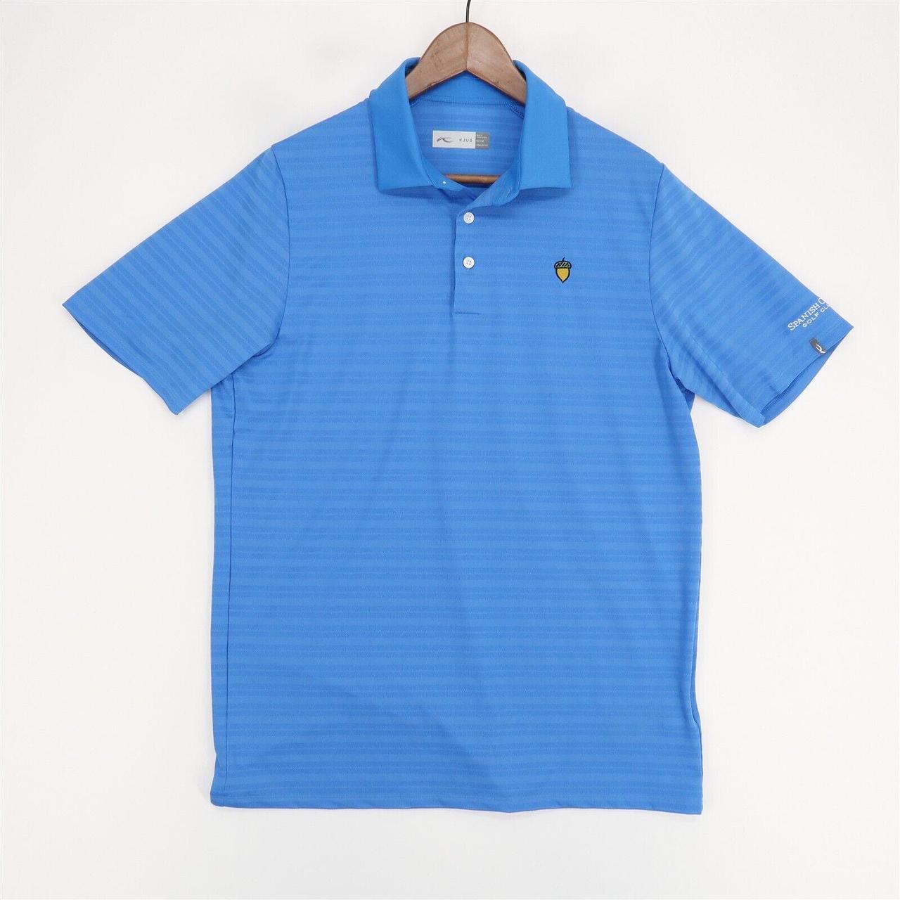 Kjus Golf Luis Polo Shirt Mens Medium Blue Comfort... Depop