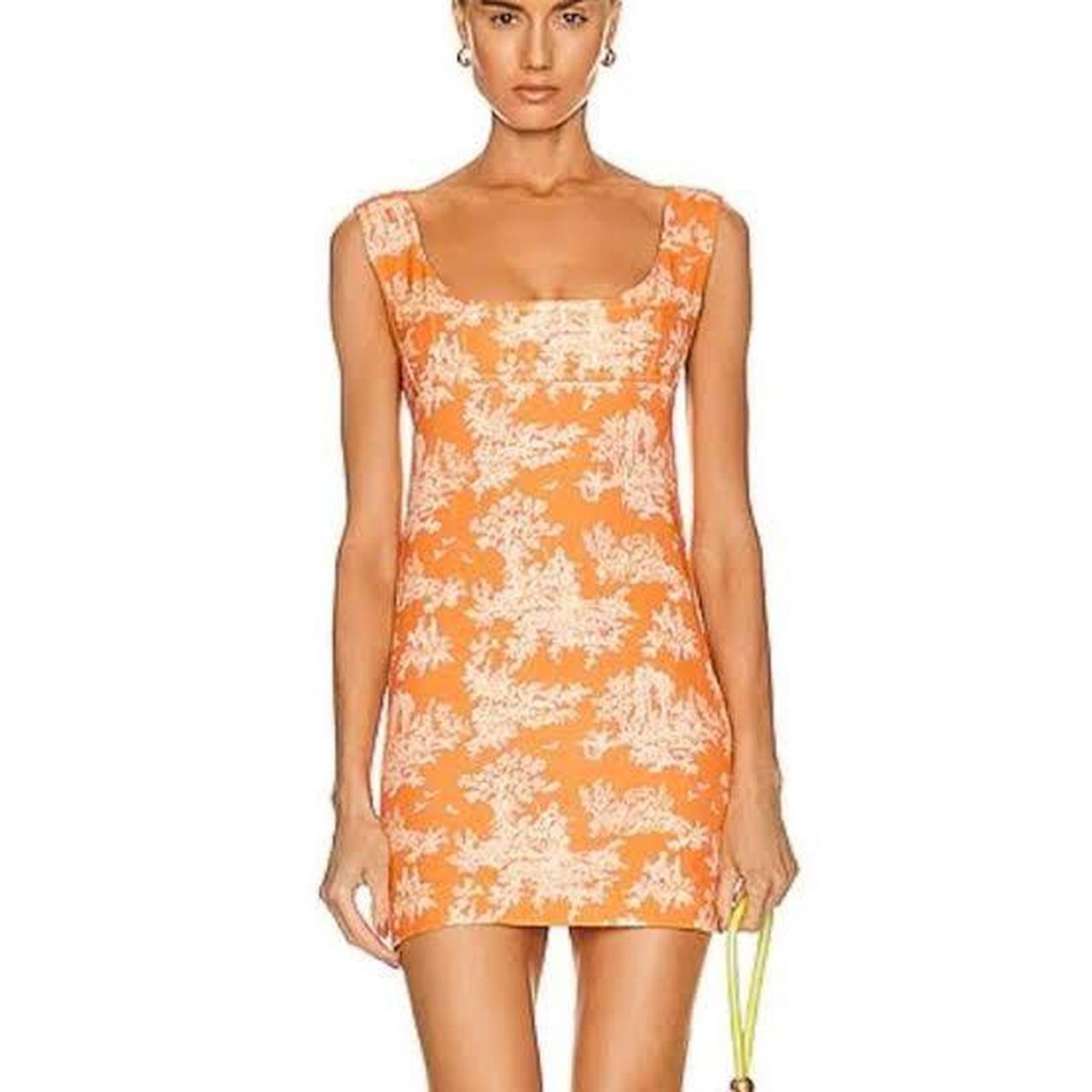 【関税込み】Miaou オレンジ Vivi ミニドレス Miaou Vivi Mini in Clementine Toile. BNWT. The | Depop