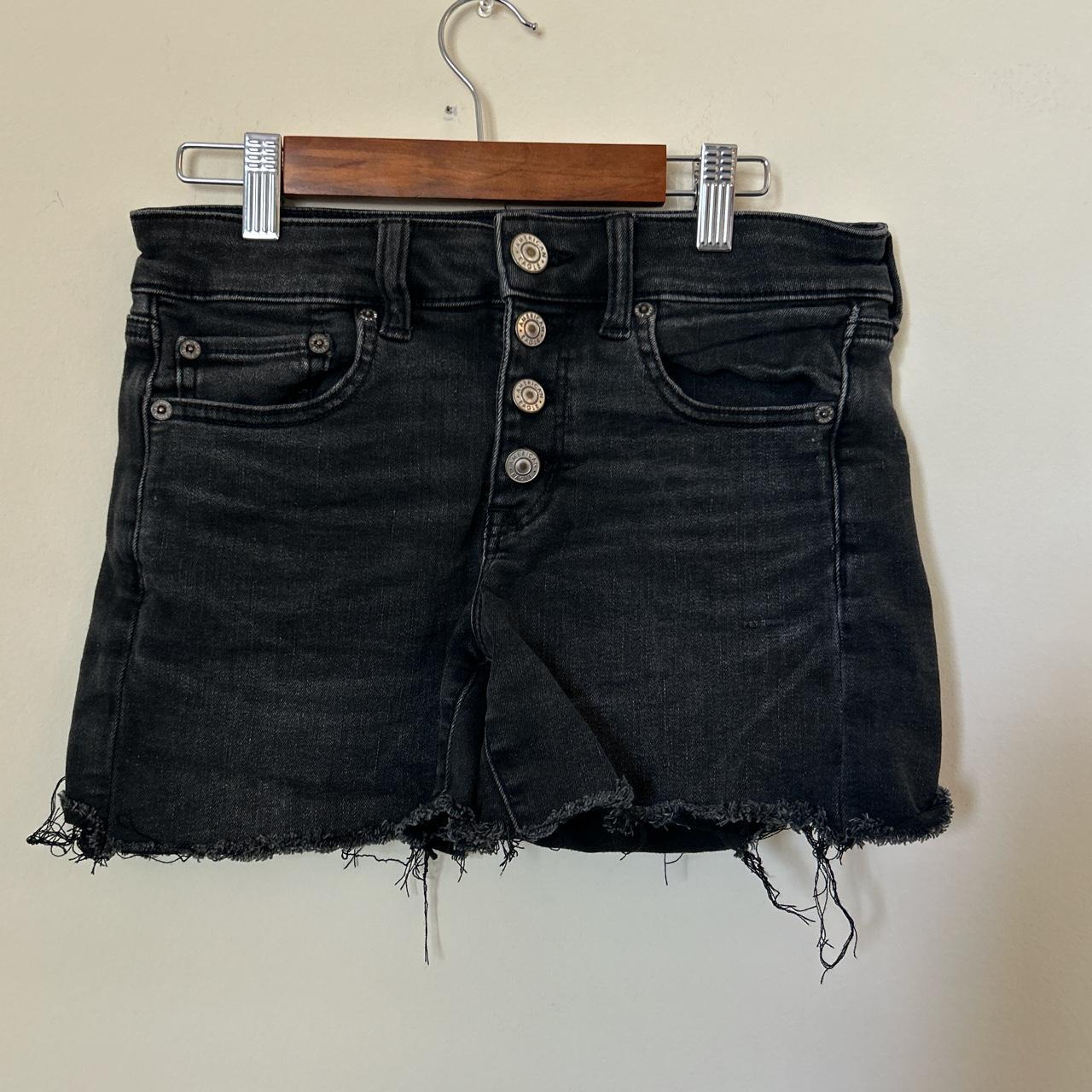 American Eagle Women's Black Shorts | Depop