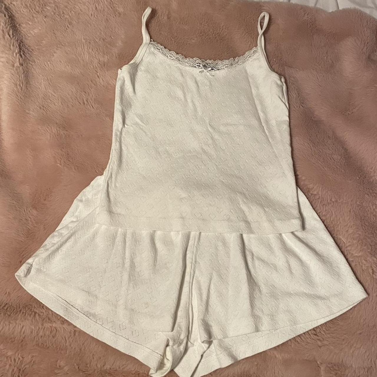 brandy white heart pj set!! amazing condition and so... Depop