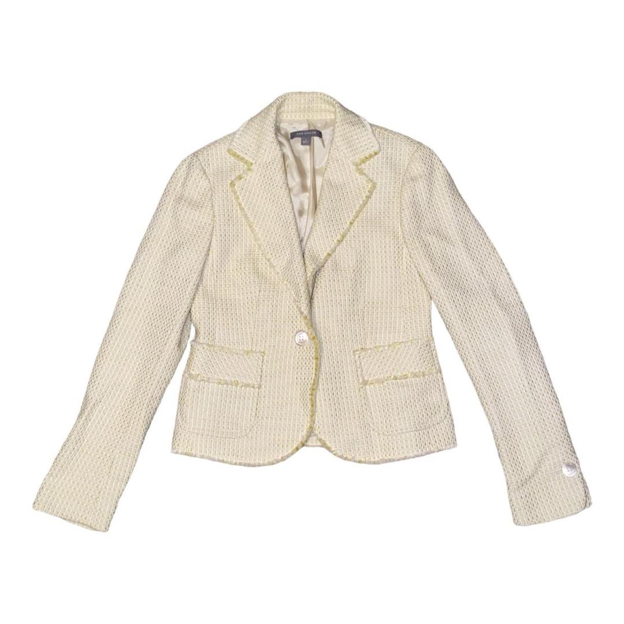Ann Taylor Women's Tweed Boucle Blazer Depop