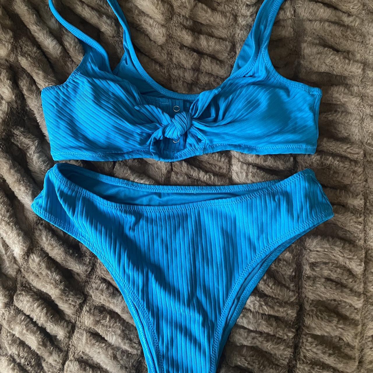 Cupshe Women's Blue Bikinis-and-tankini-sets | Depop