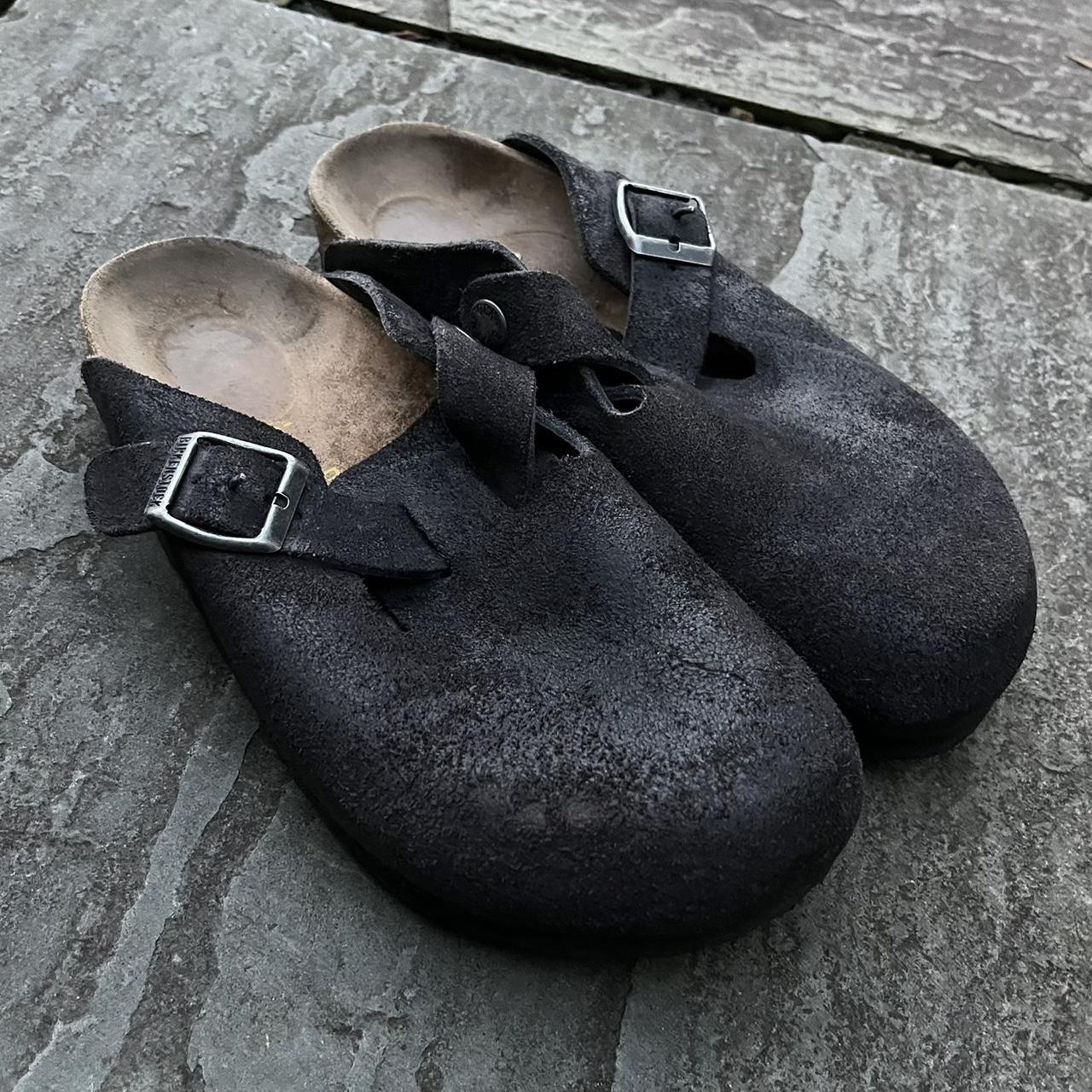 womens black suede birkenstock