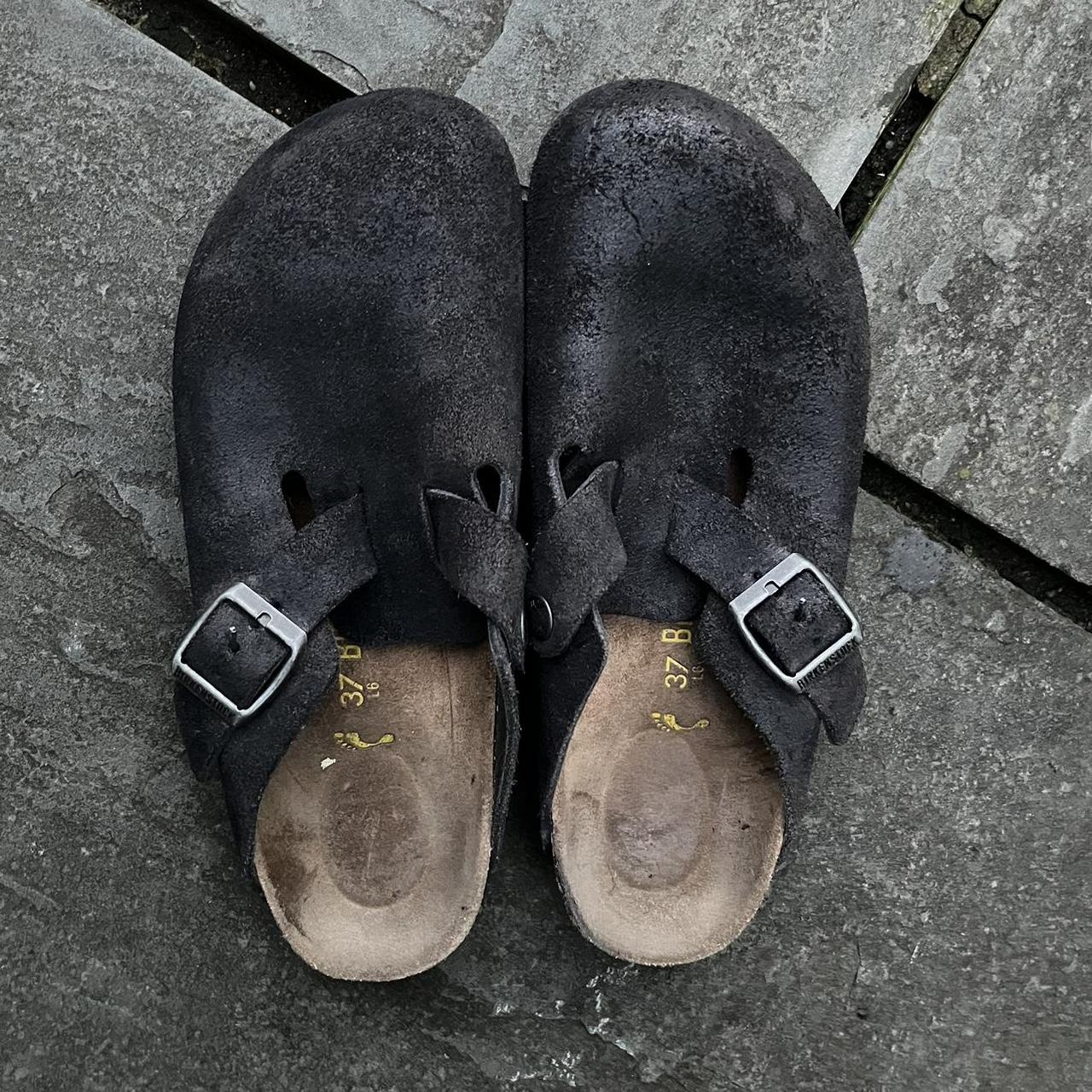 womens black suede birkenstock
