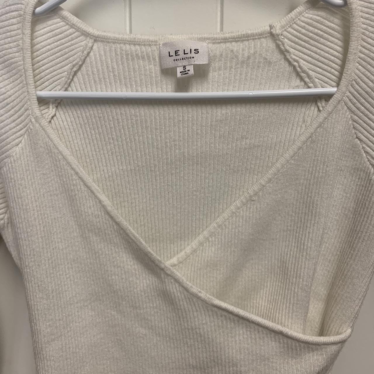 Super cute white cross over knit body suit. Perfect... - Depop