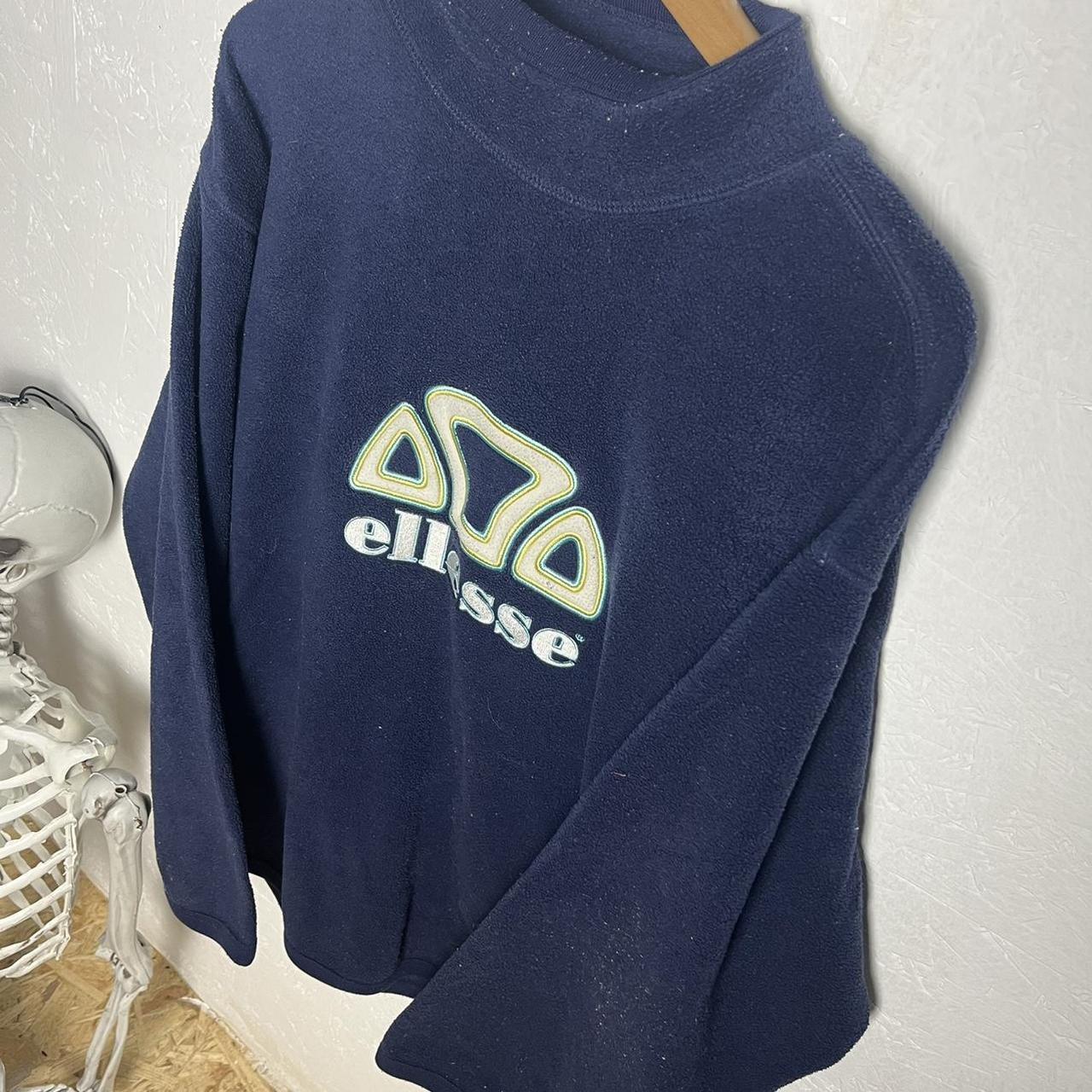 Ellesse Navy Fleecey Jumper Medium fluffy fuzzy. Depop