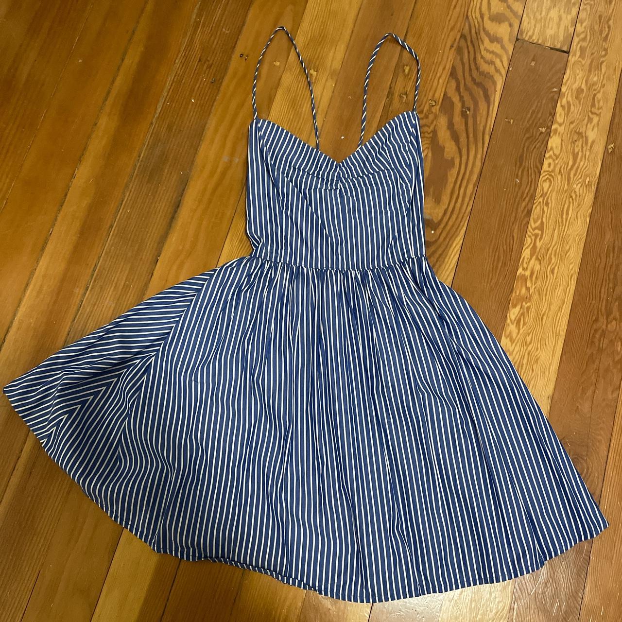 Blue & White summer dress - Depop