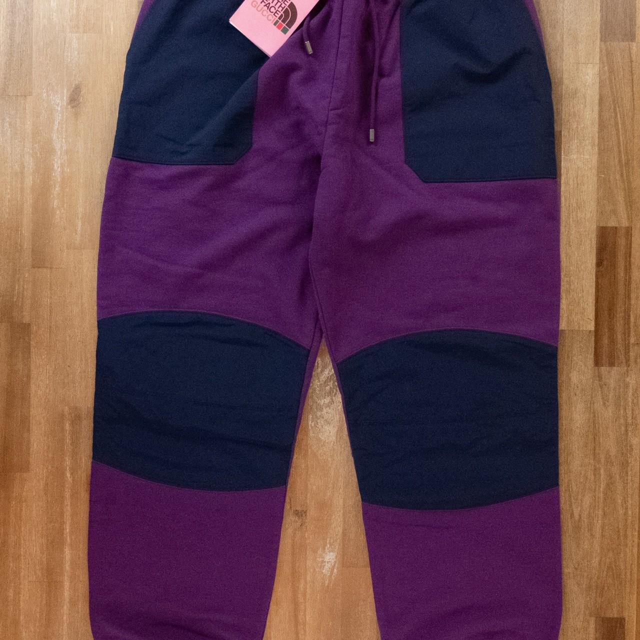 authentic Gucci x The North Face purple sweatpants... - Depop