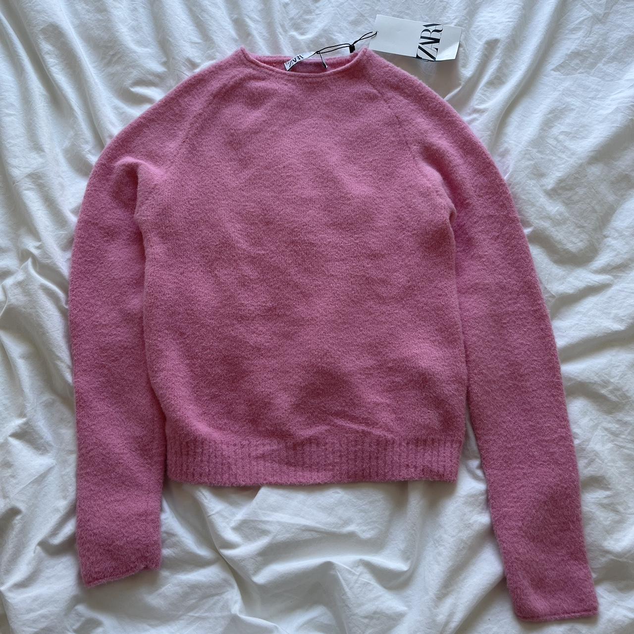 Zara Women's Pink Jumper Depop
