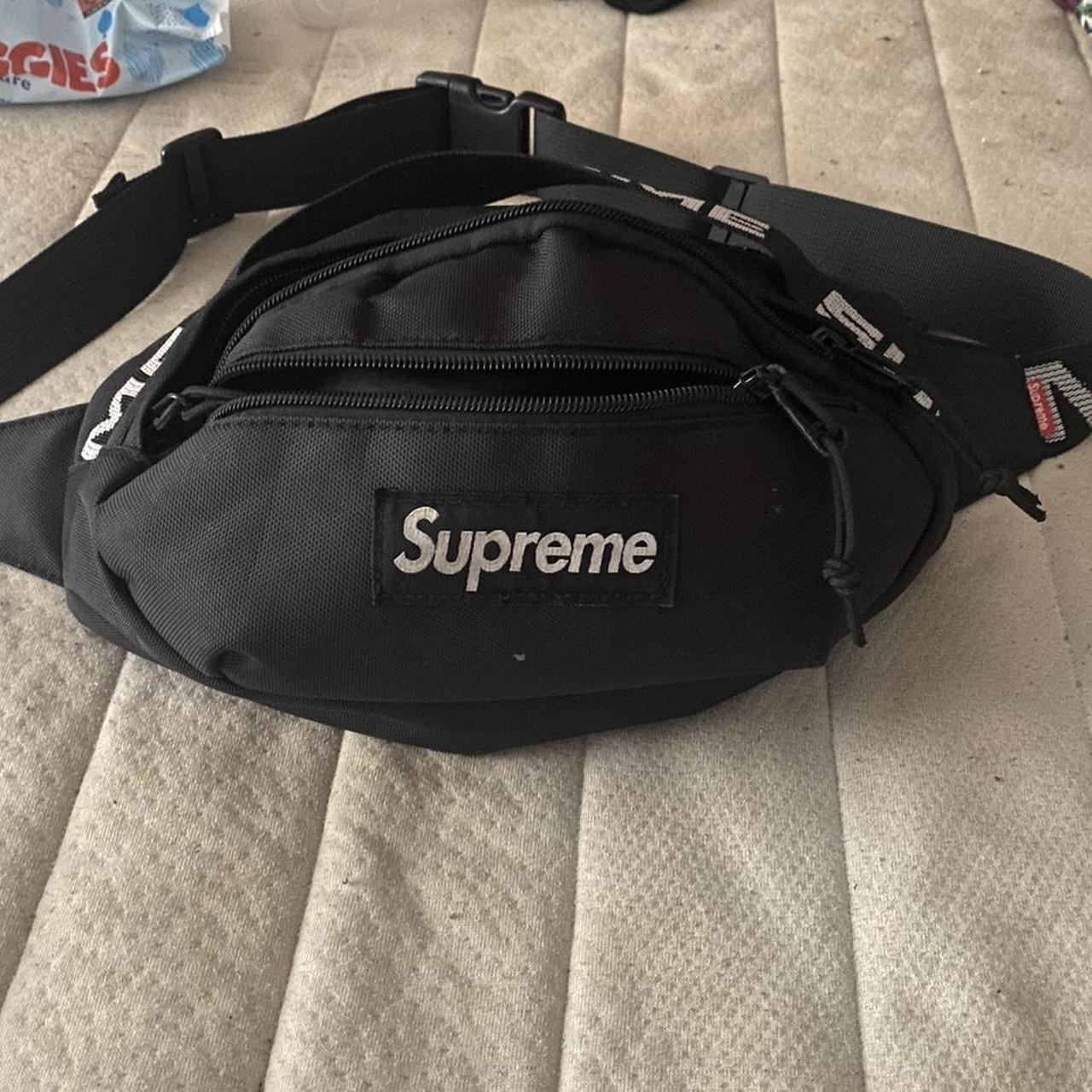 Yellow Supreme waist bag (Fanny pack/Sling bag) Used - Depop