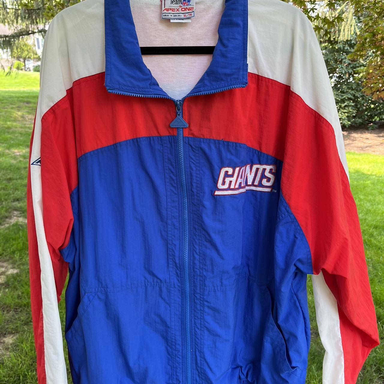 90's New York Giants Apex One NFL Windbreaker Jacket Size XL