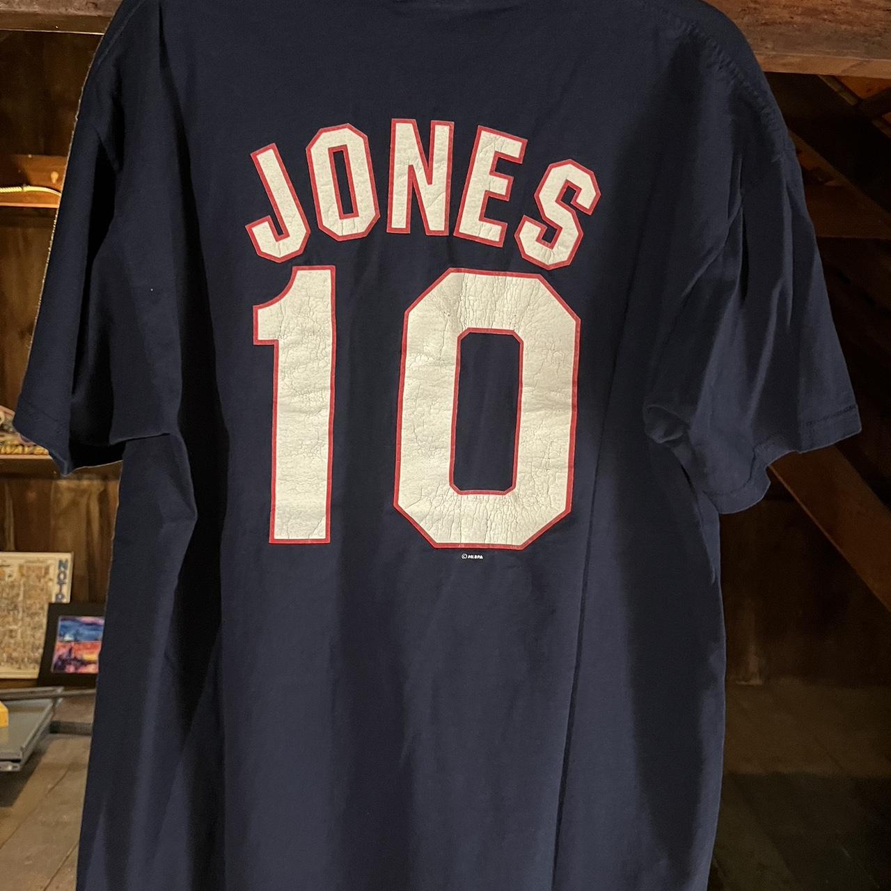 Vintage MLB Majestic Atlanta Braves Chipper Jones 10 - Depop