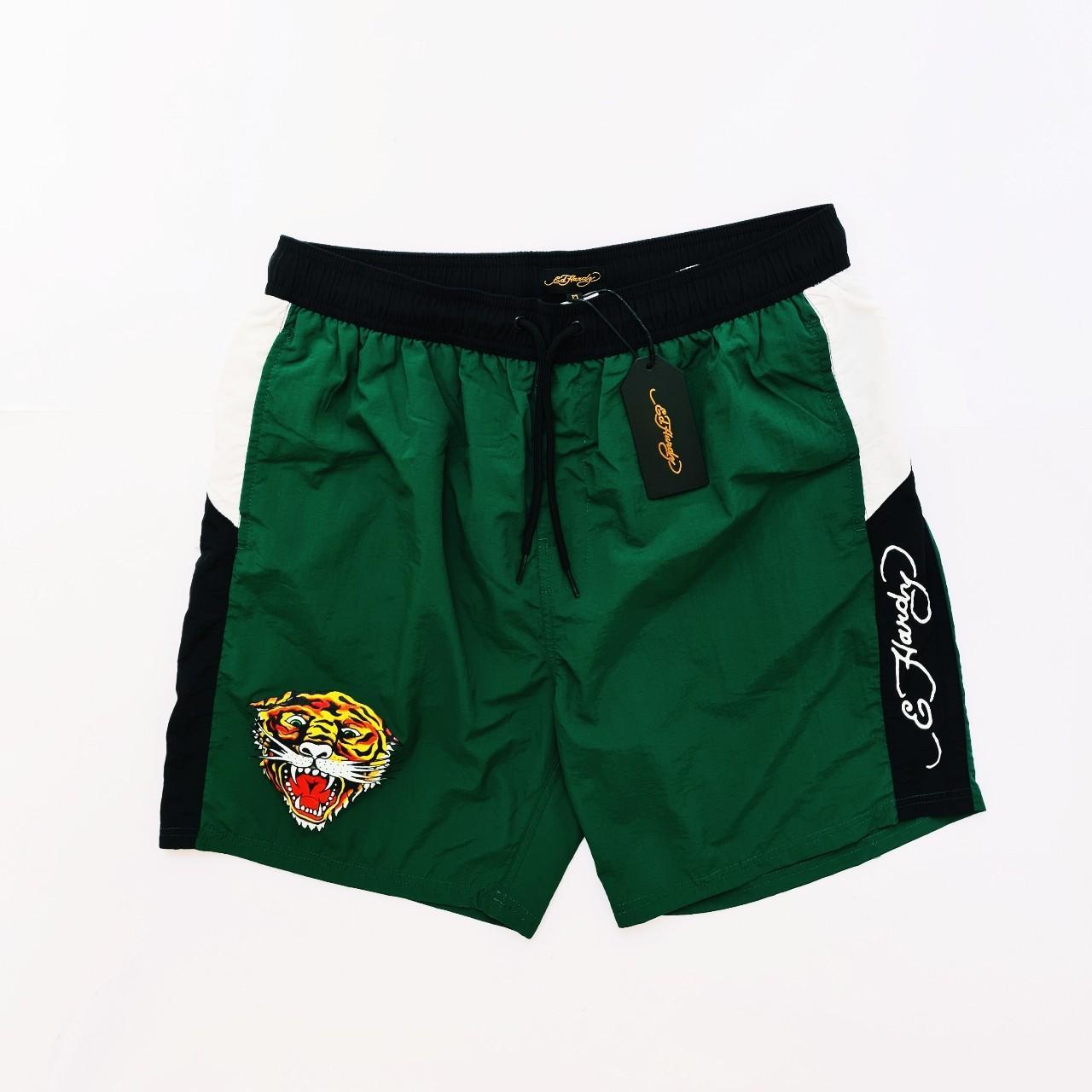 BRAND NEW ED HARDY SWIM SHORTS vintage green Ed. Depop