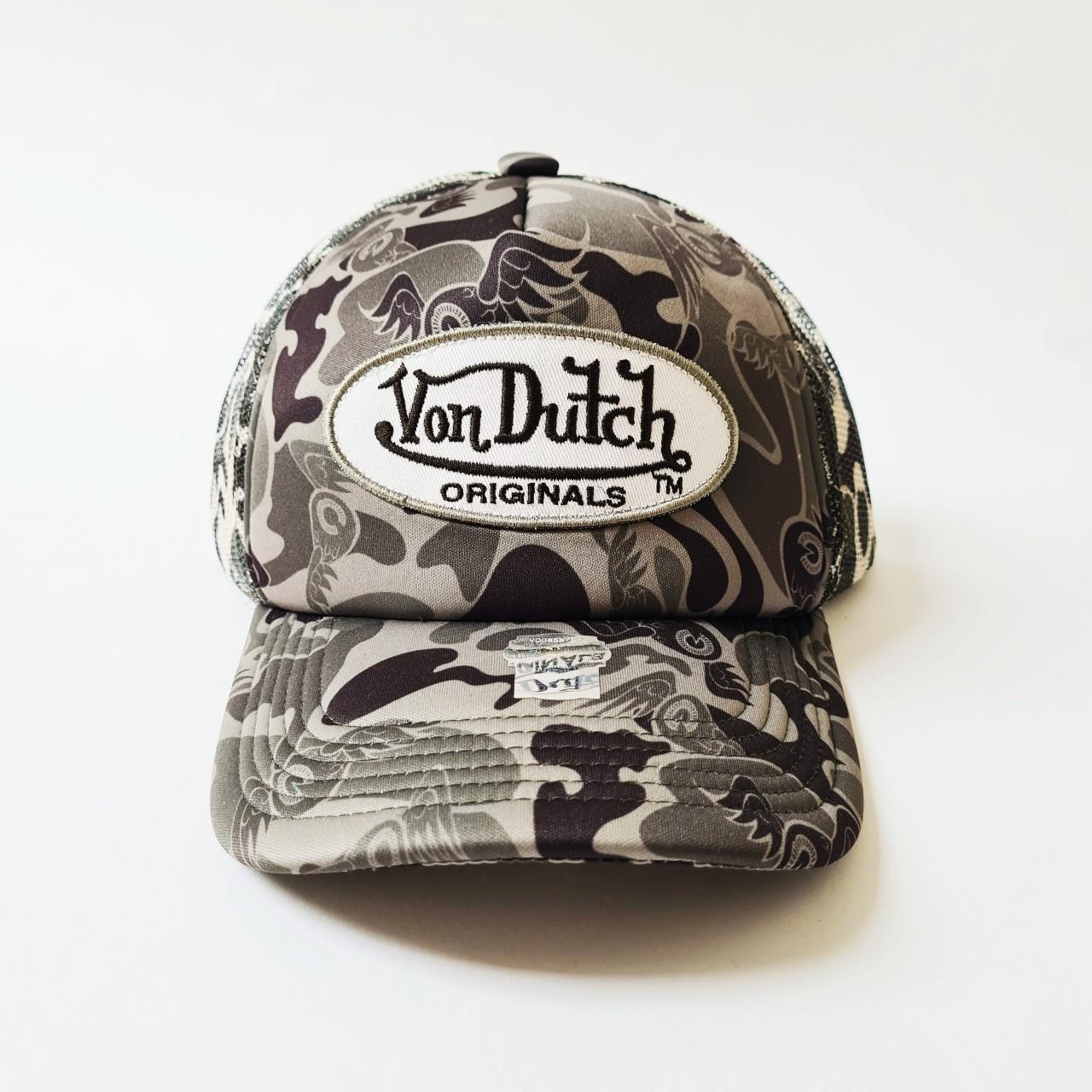 Von Dutch trucker hat Black, white and gold Brand - Depop