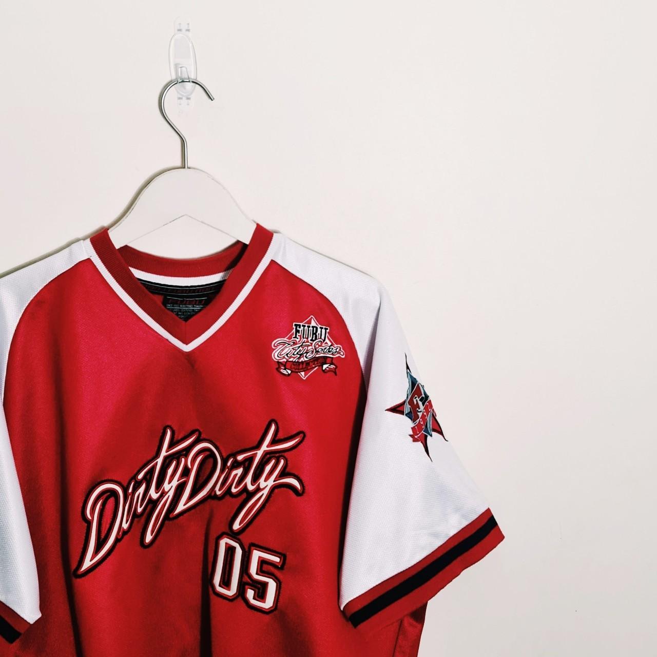 人気海外ブランドアイテム｜ファッション通販 red SOUTH DIRTY y2k vintage Fubu Depop | 05 FUBU jersey. トップス