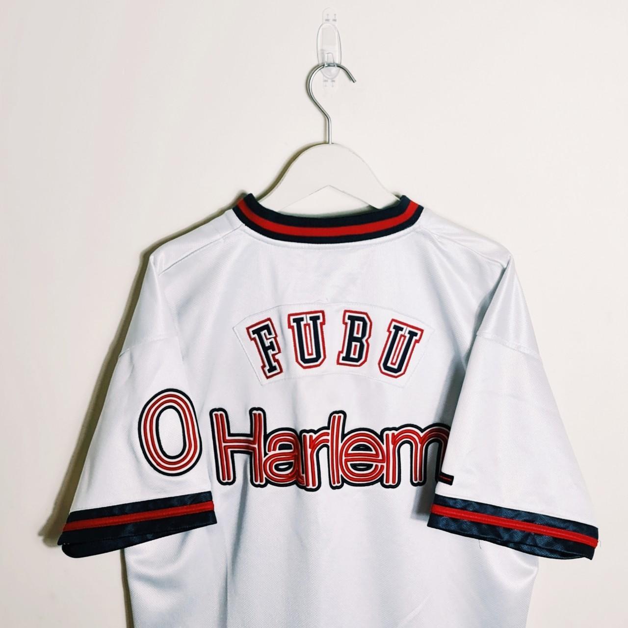 vintage y2k white HARLEM Fubu jersey. FUBU 05 | Depop