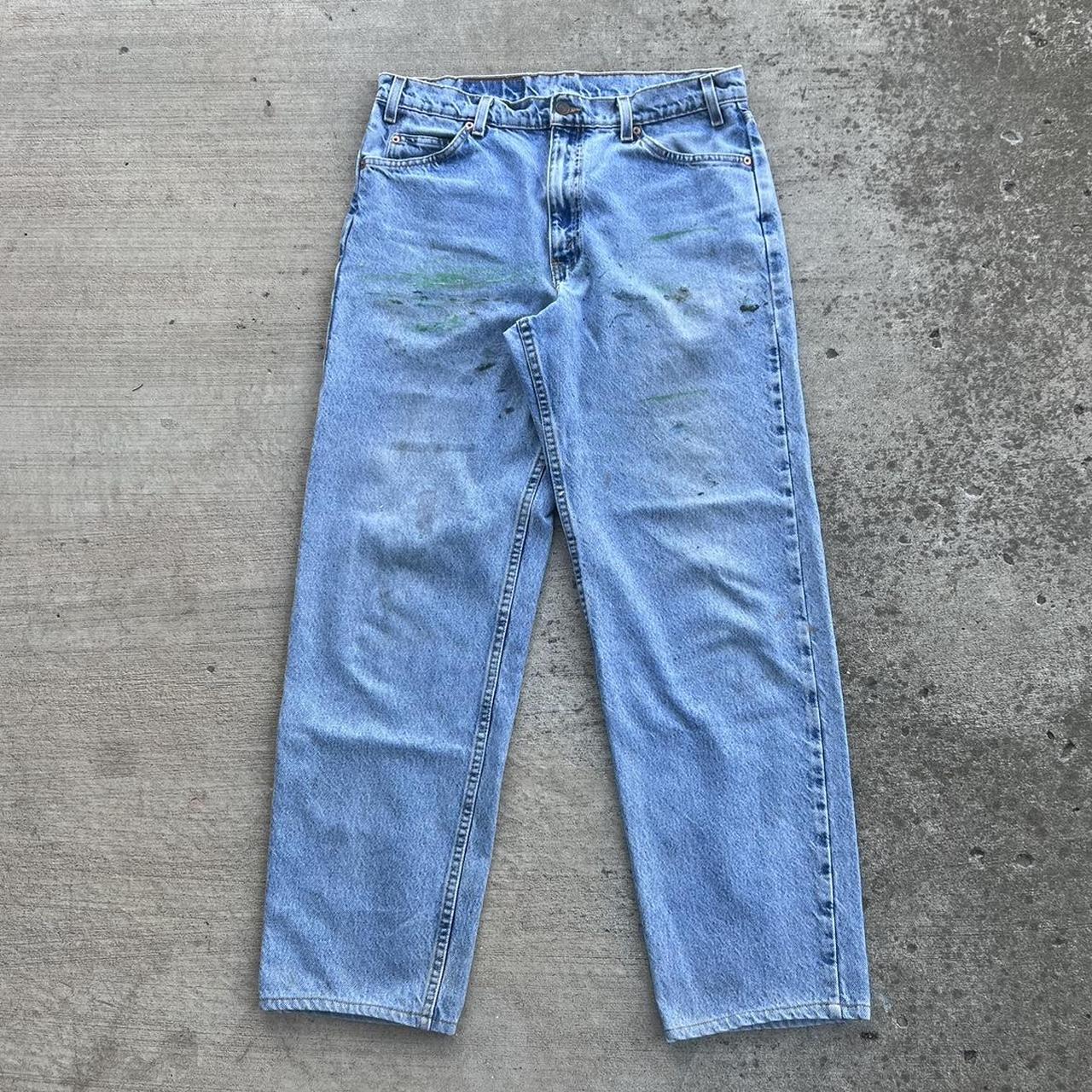 Vintage 90s Levi's 550 Orange Tab Jeans • Made in... - Depop