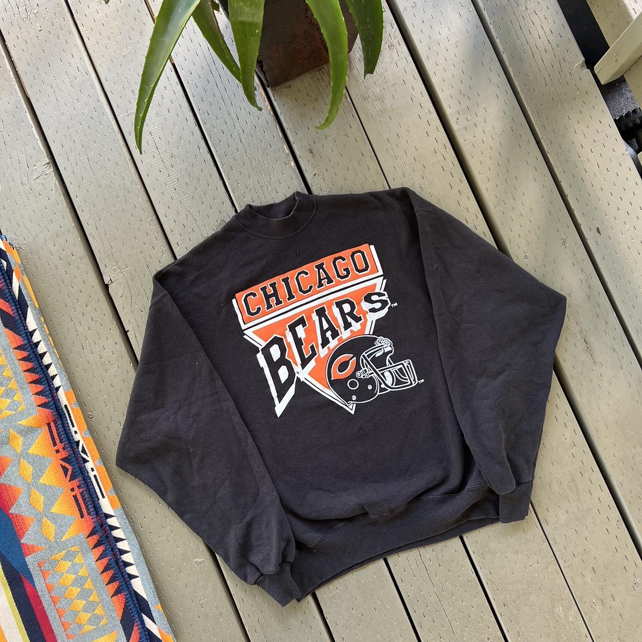 nfl chicago bears cropped hoodie women's size xl - Depop