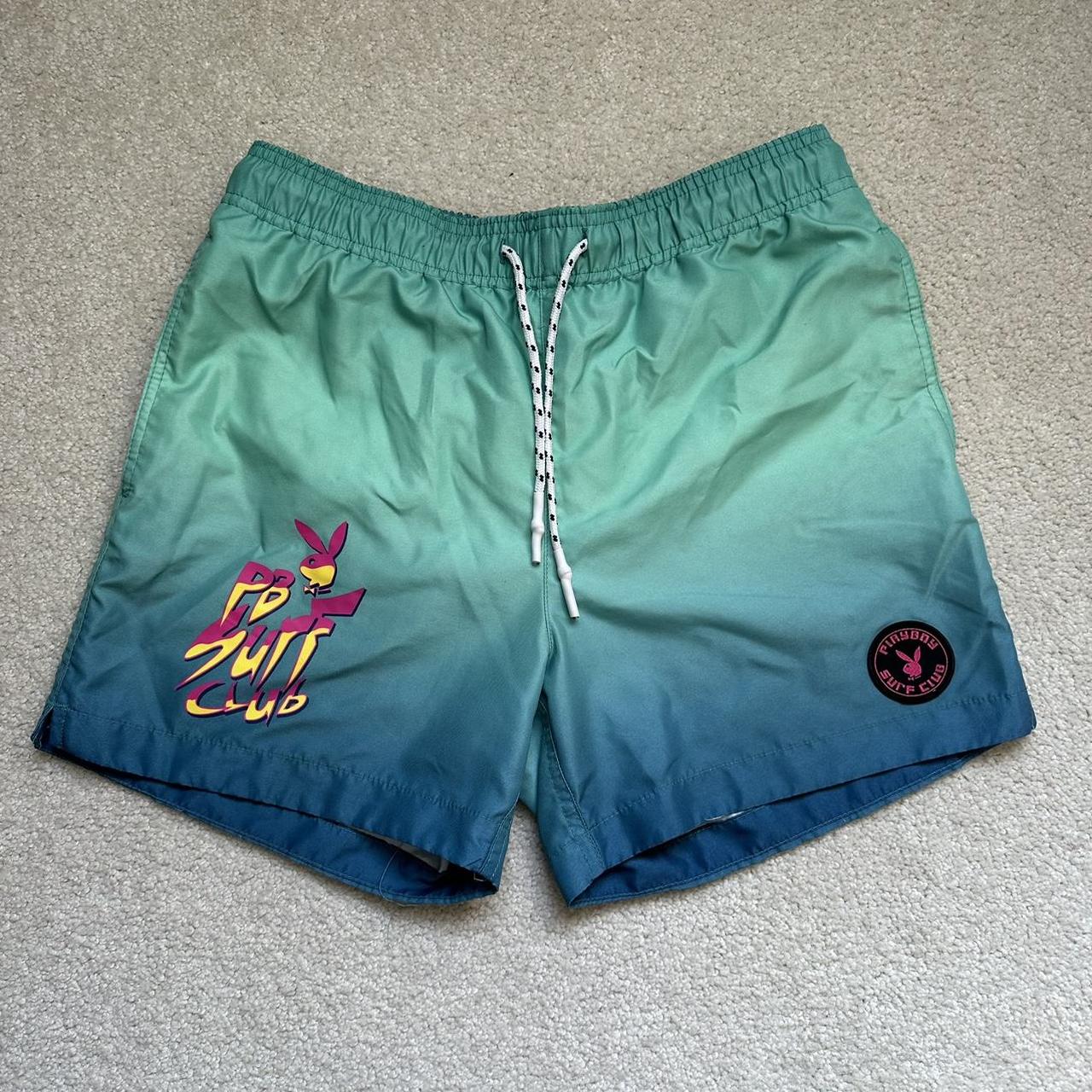 men’s playboy swim shorts - Depop