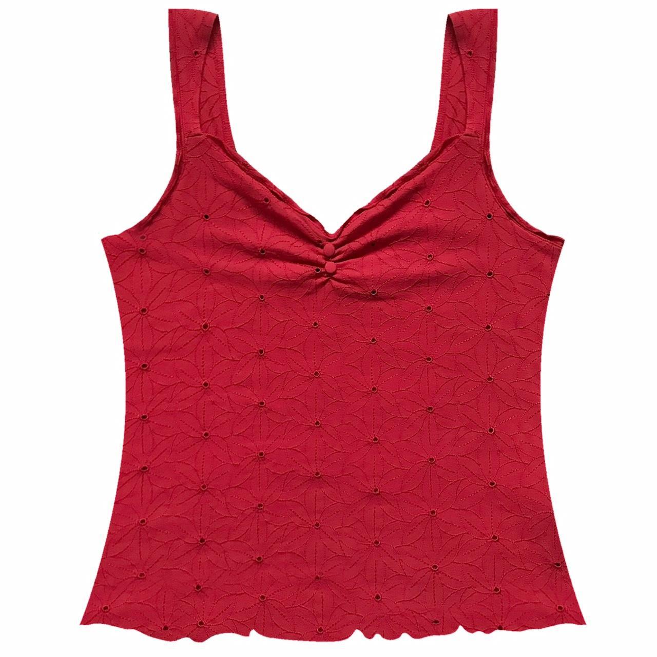 Women's Red Vest Depop