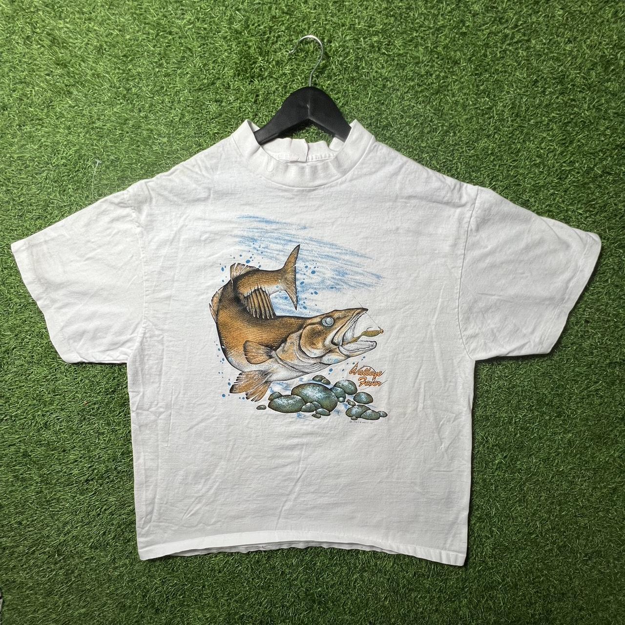 Vintage 90s Redneck Bass Fishing Tee Shirt Fits - Depop