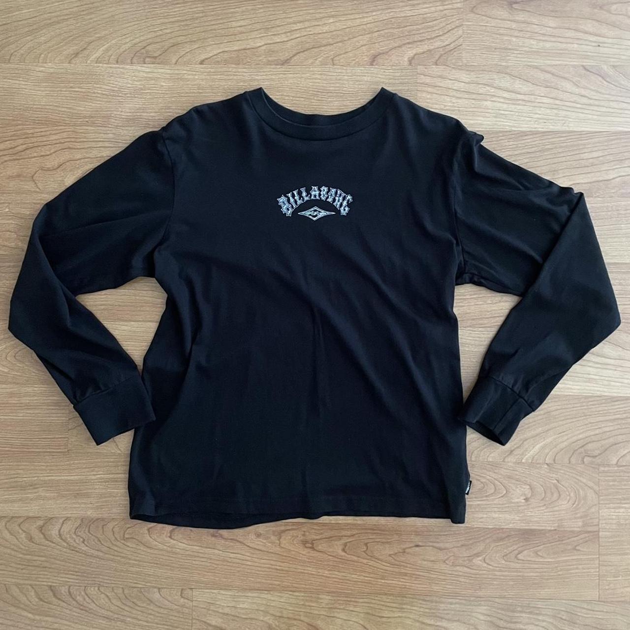 Billabong Black Long Sleeve Logo Shirt Size Medium... Depop