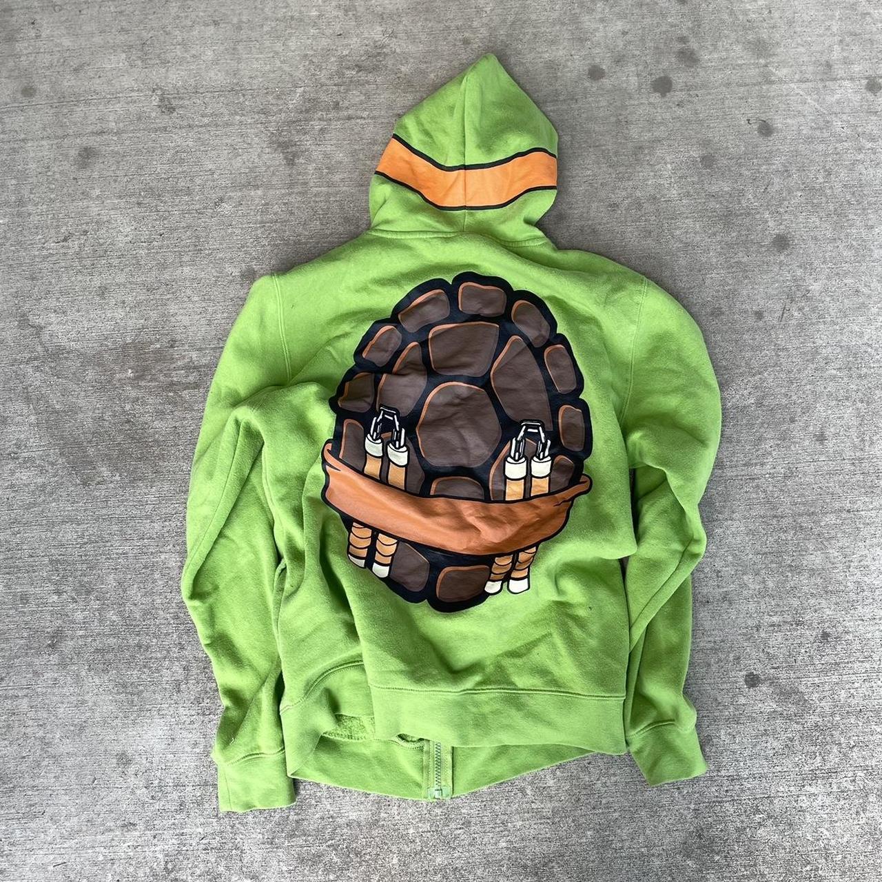 Nickelodeon Men's Green and Orange Hoodie | Depop