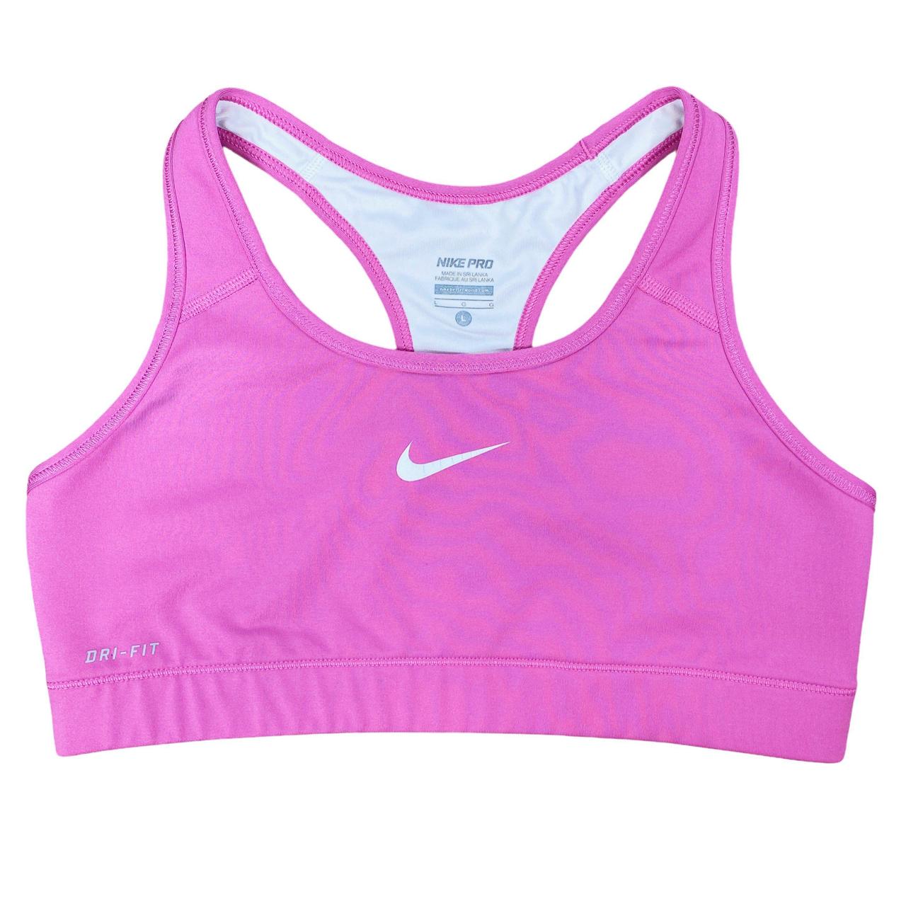 Nike Pro Pink Racerback Sports Bra Very good... - Depop