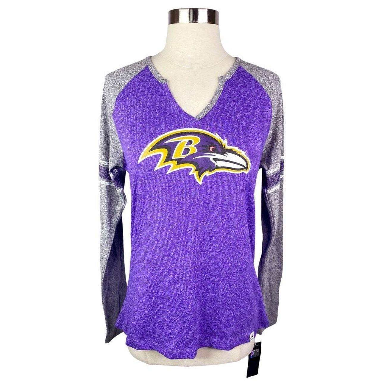 Majestic, Tops, Baltimore Ravens Purple Tshirt Nfl Football Majestic Fan  Fashion Plus Size