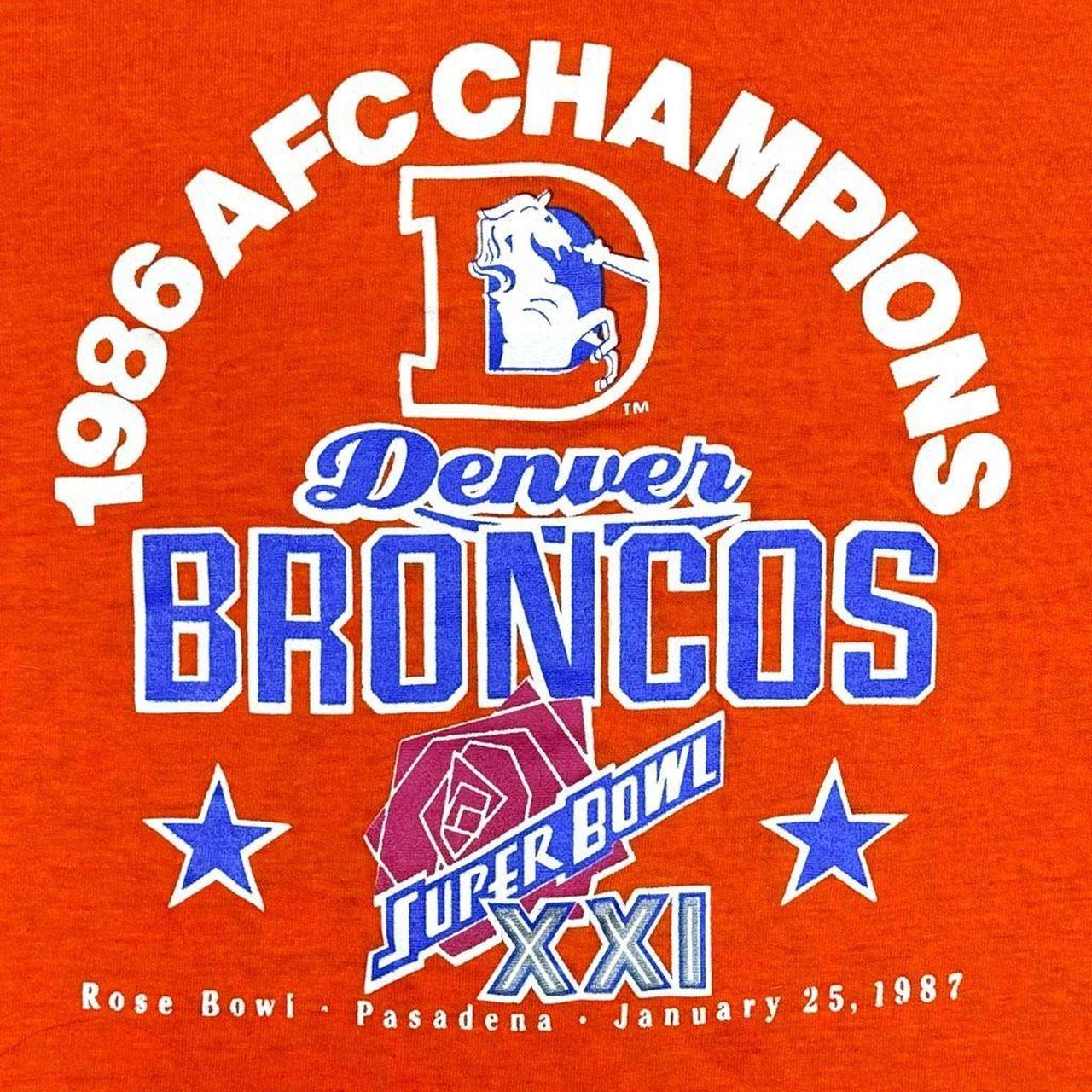 Vintage Logo 7 Printed Sweatshirt Denver Broncos Western Division  Champions,Sz:L