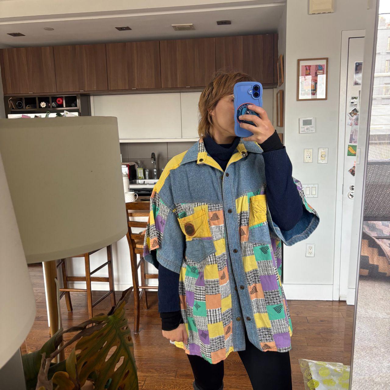 Source Unknown Men's Shacket Jacket - Multi/Yello… - image 1