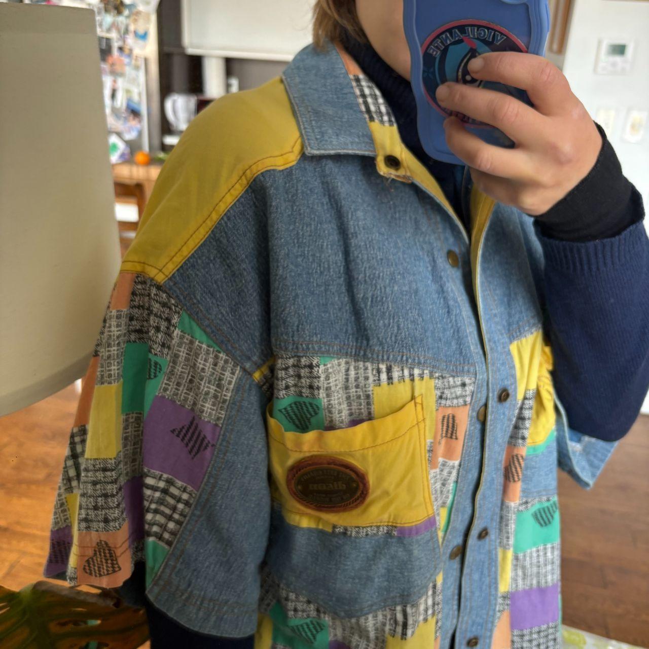 Source Unknown Men's Shacket Jacket - Multi/Yello… - image 2