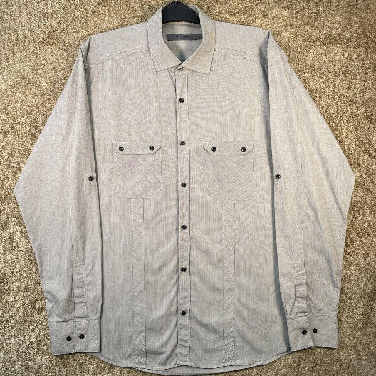 Men's Vintage Reiss Pattern Shirt Extra Large Button... - Depop