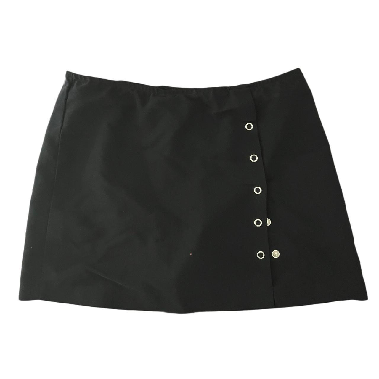 Women's Black and Silver Skirt | Depop