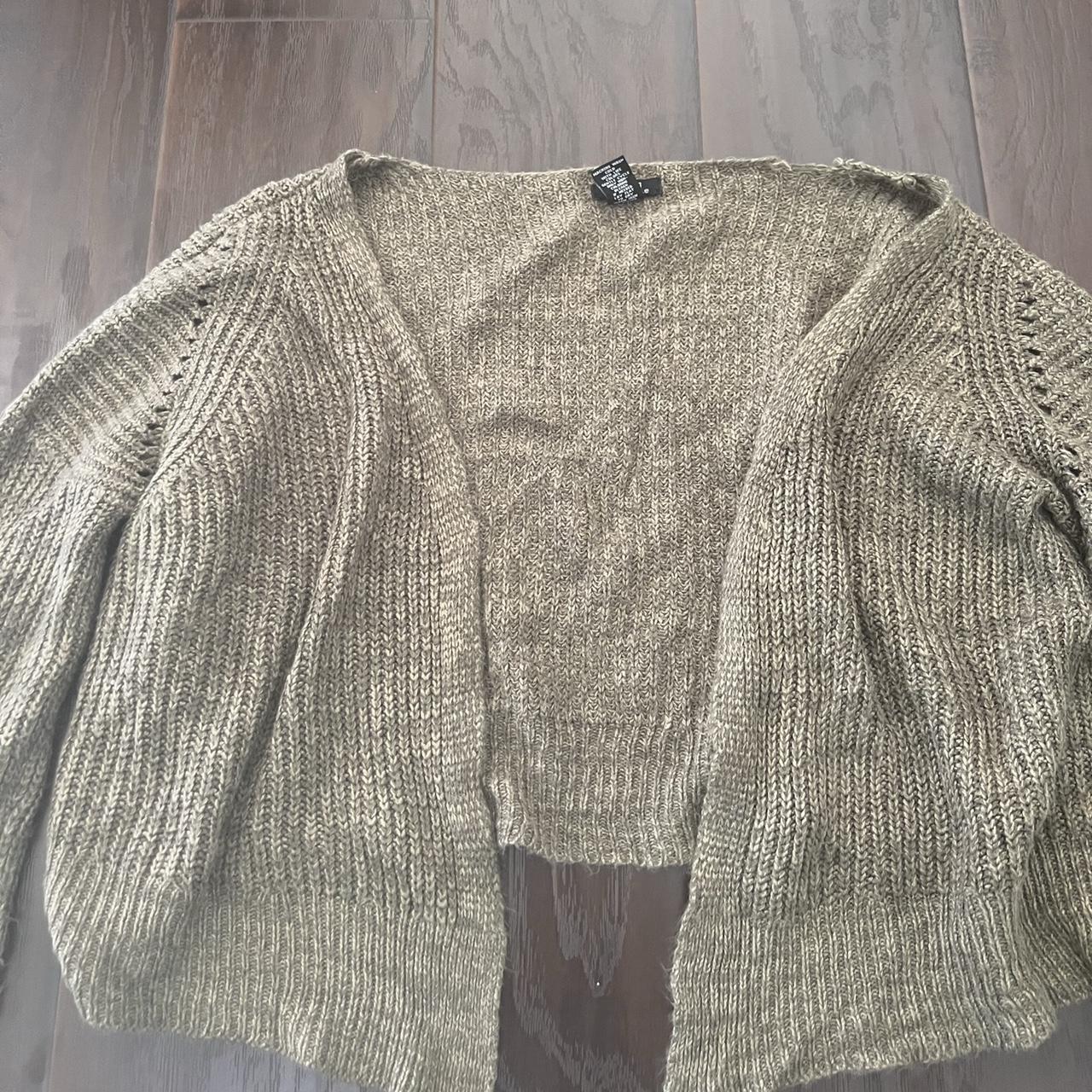 vintage y2k light green cropped cardigan