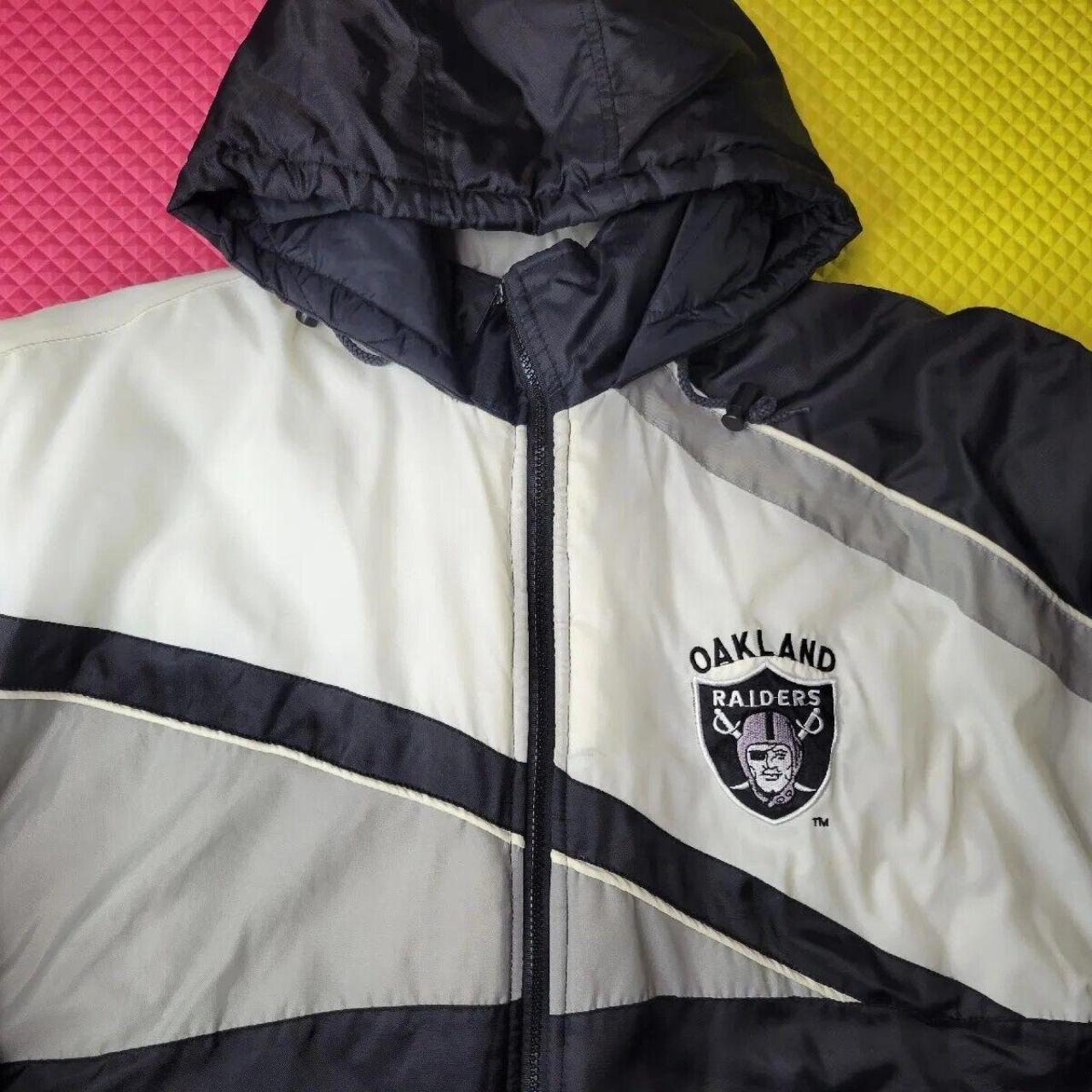 Vintage Reebok Oakland Raiders Puffer Jacket *may - Depop