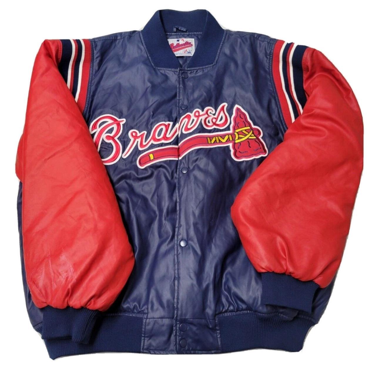 Vintage Leather Atlanta Braves coat