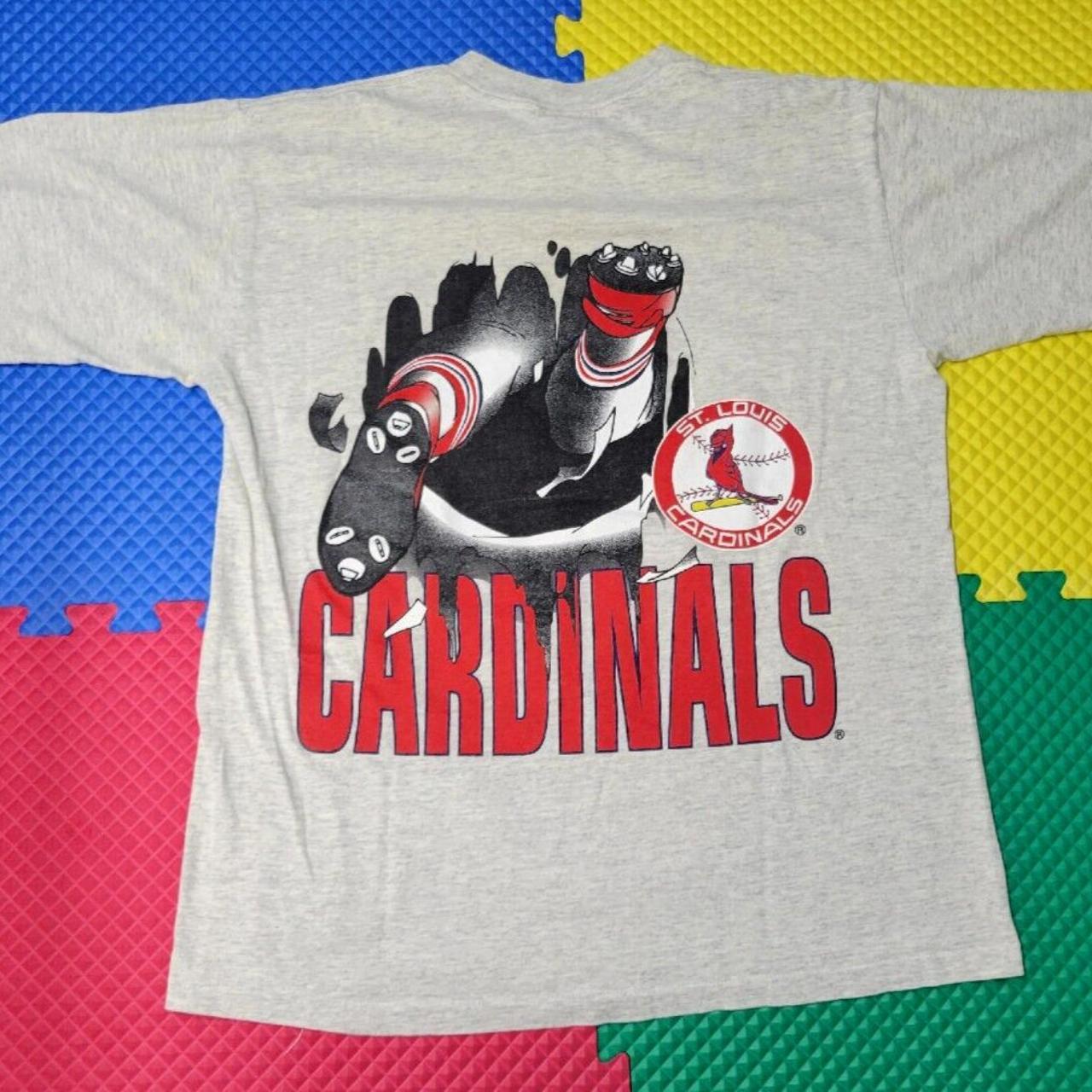 Vintage 90s Red Nutmeg Athletic Dept MLB St Louis Cardinals T