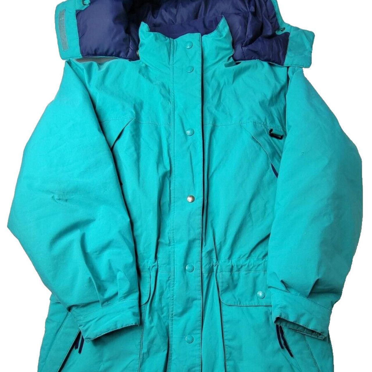 Eddie Bauer Vintage Premium Goose Down Teal Puffer... - Depop