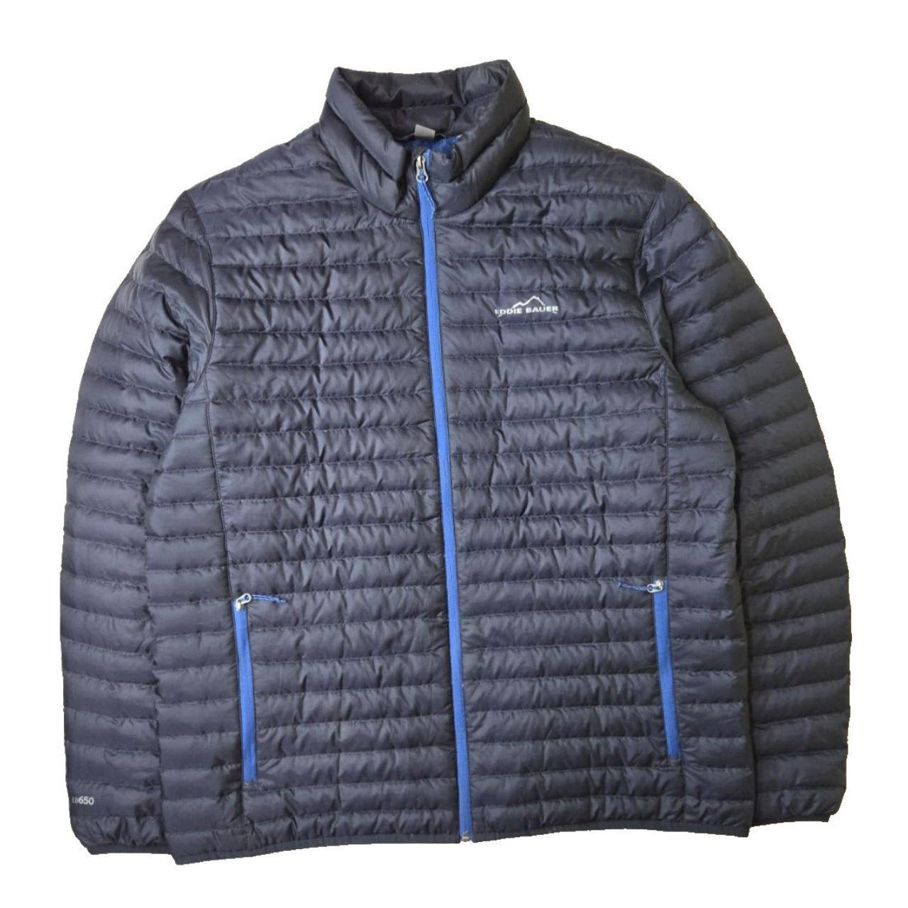 Eddie Bauer EB650 Blue Quilted Goose Down Puffer