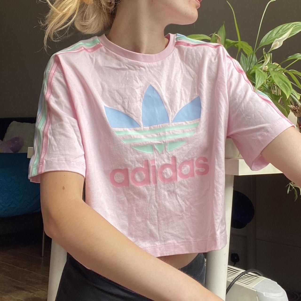 Adidas pastel pink shirt online