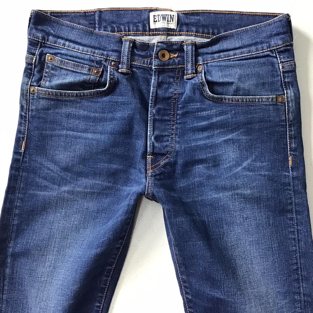 Men's EDWIN ED 80 SLIM TAPERED Blue Faded Jeans Size... - Depop