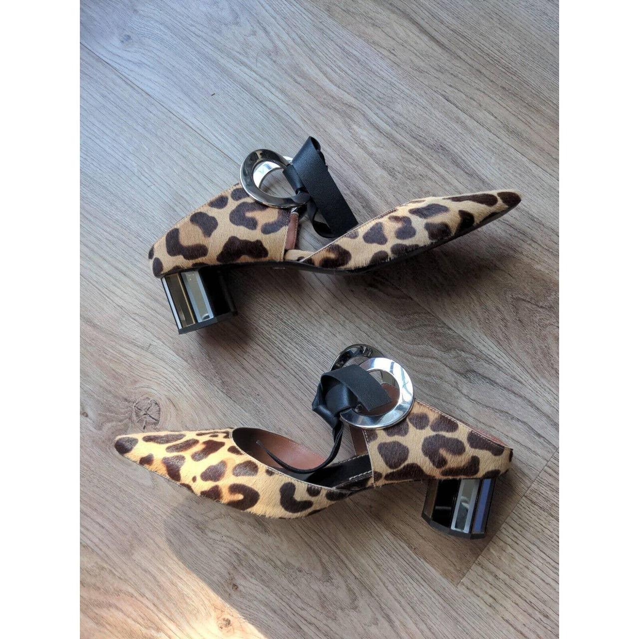 Proenza Schouler Calf Hair Leopard Grommet Mules Depop