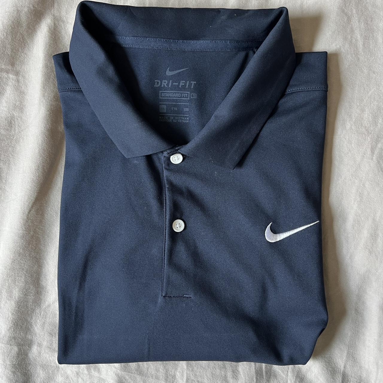 Nike XXL Navy Dri Fit Golf Short Sleeve Polo Work. Depop