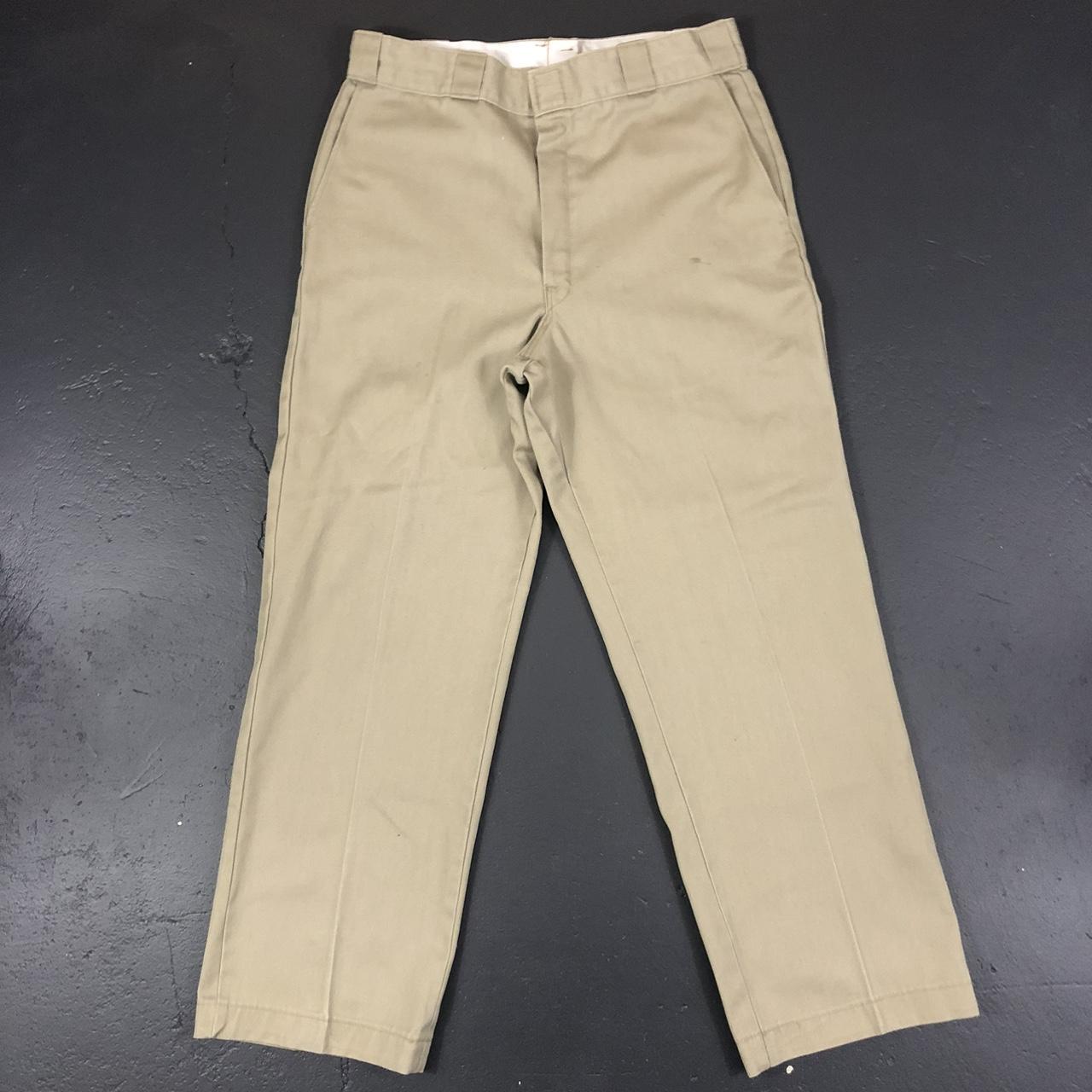 Vintage 90s Dickies Made in USA Tan Work Punk Pants.... Depop