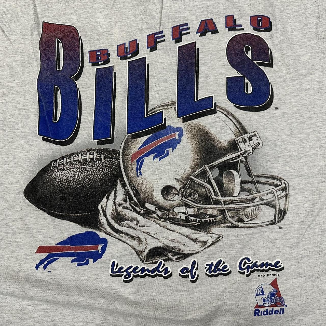 Mens Vintage Buffalo Bills T Shirt NFL Football White1995 90s Sportswear  S-3XL