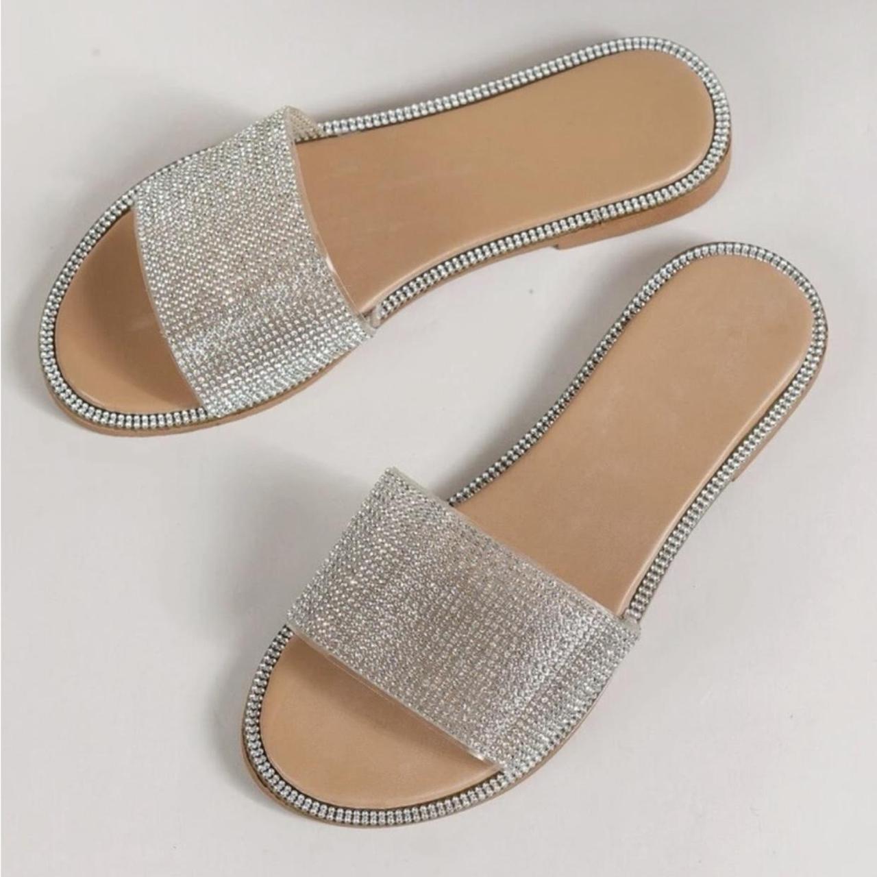 Silver clearance rhinestone slides