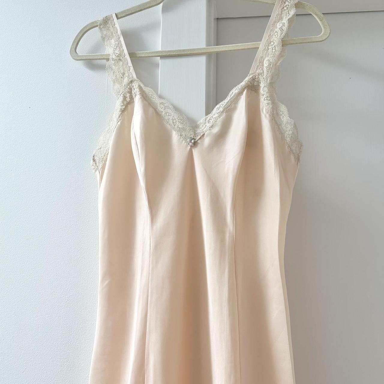 RARE Vintage 1960s Silk Lingerie Slip Dress by... - Depop